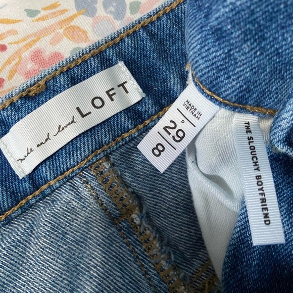 LOFT Slouchy Boyfriend Cuffed Jeans
Curvy Fit Classic Mid Wash Denim - Picture 8 of 8